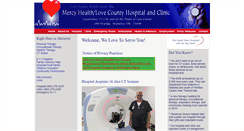 Desktop Screenshot of mercyhealthlovecounty.com