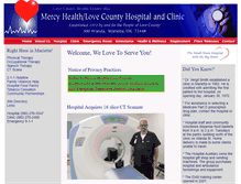 Tablet Screenshot of mercyhealthlovecounty.com